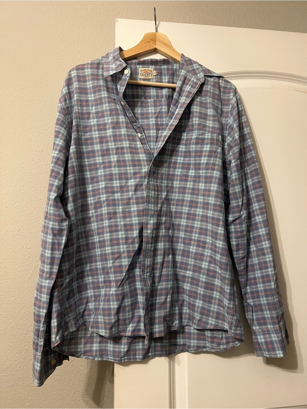 Faherty Plaid Button-Up Shirt